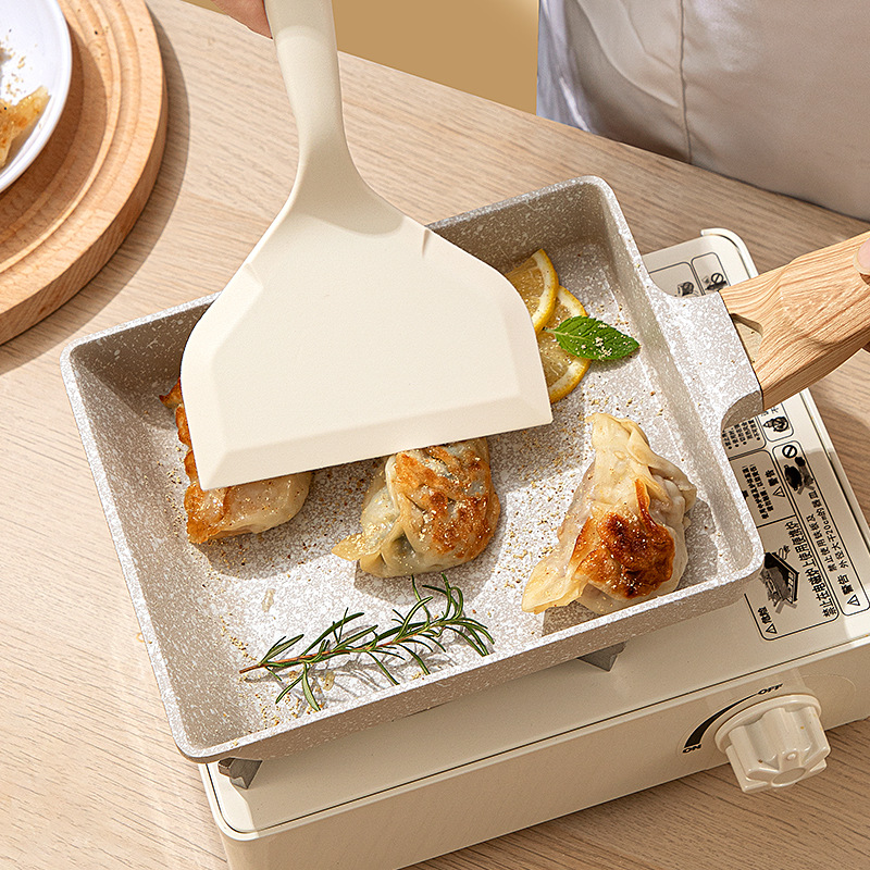 Okonomiyaki Spatula - 1 Stück hitzebeständiger Silikonspatel, lebensmittelecht, antihaftbeschichtet,