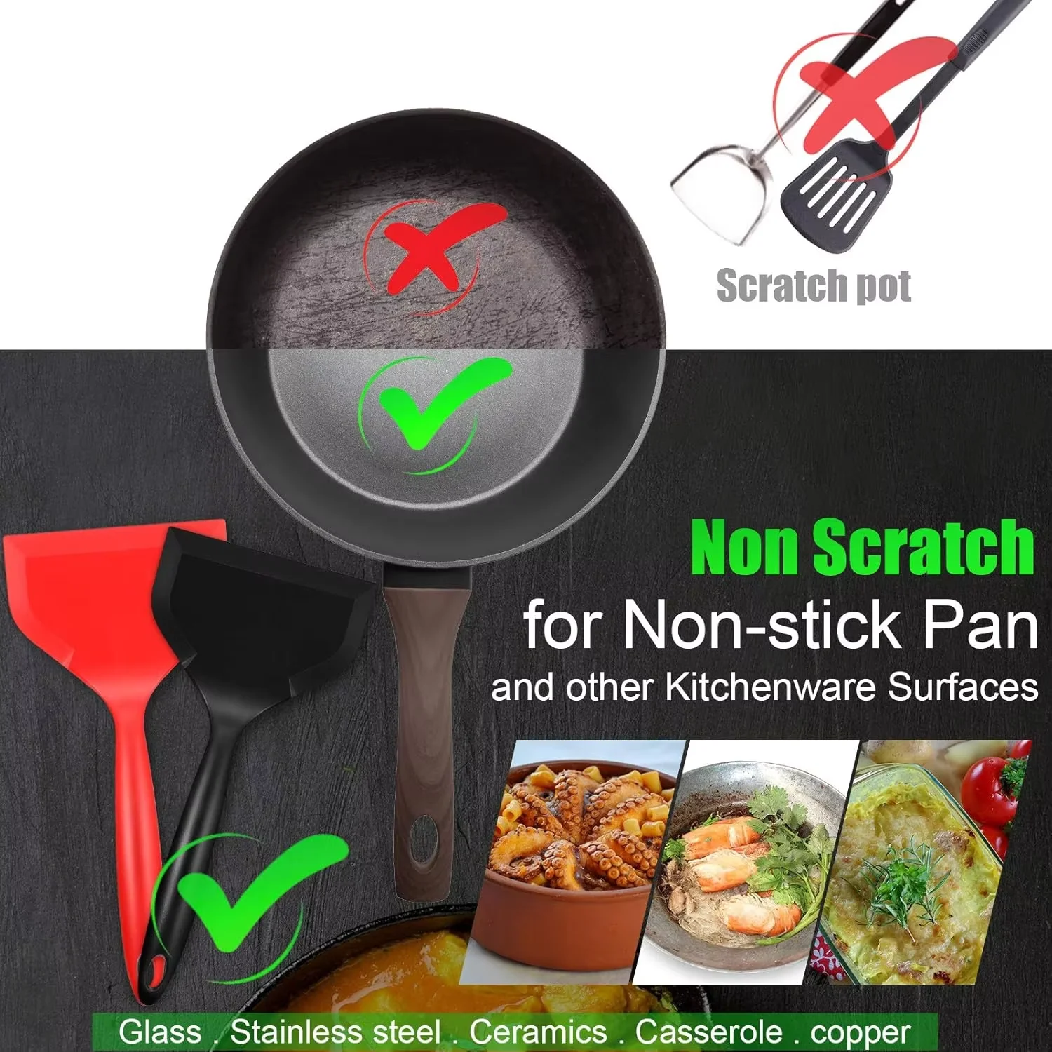 Antihaft-Pfannenspatel, Siliko – Okonomiyaki Spatula Bewertung und Preis