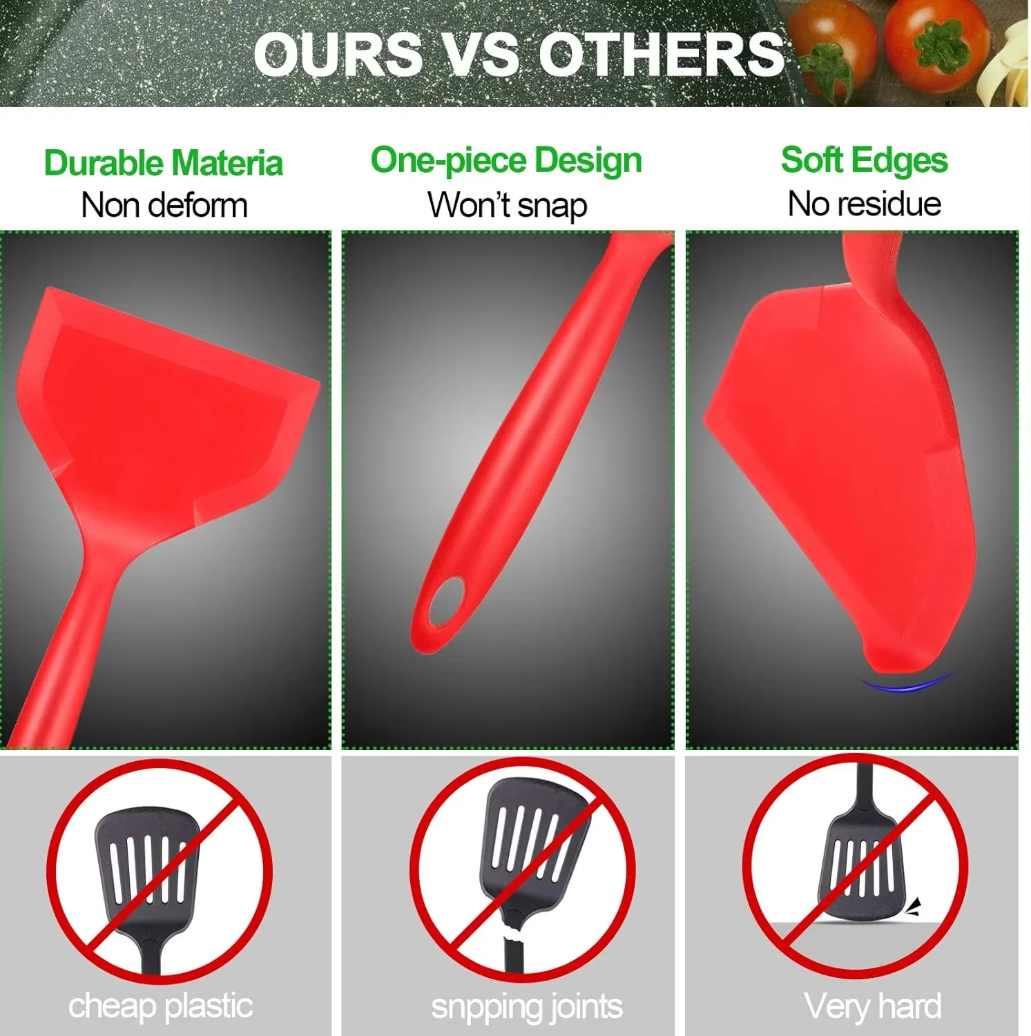 Antihaft-Pfannenspatel, Siliko – Okonomiyaki Spatula Bewertung und Preis