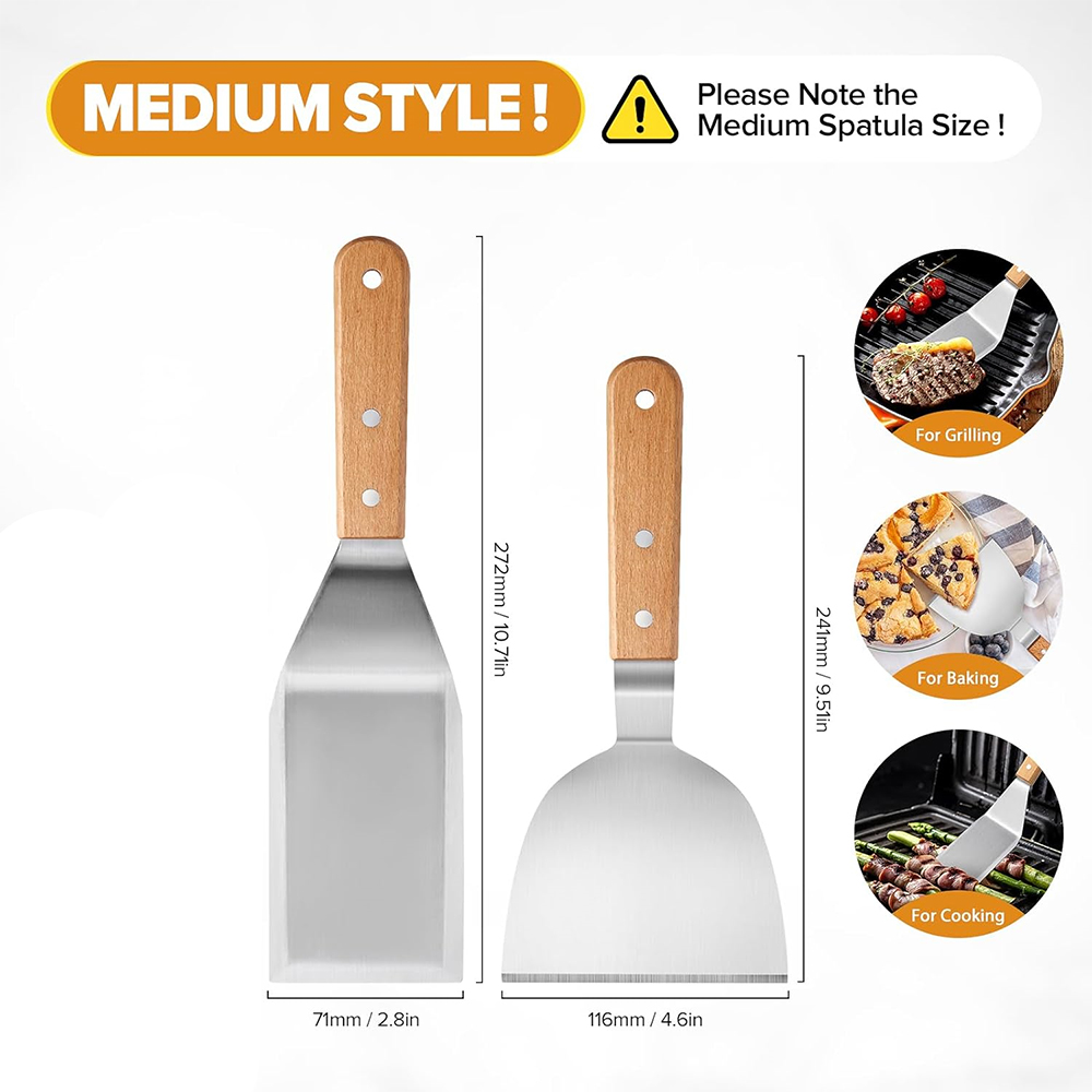 LMETJMA Metallspatel-Set aus E – Okonomiyaki Spatula Bewertung und Preis